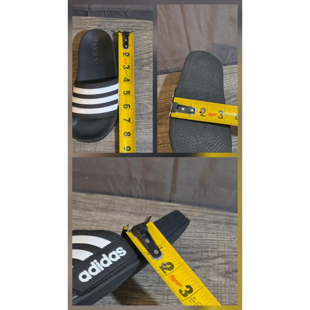 Adidas Adilette Shower Slide Sandals Youth Size 13K Black White